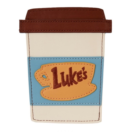 NWT Loungefly GilmoreGirls Luke’s Diner coffee cup backpack & cardholder - Picture 3 of 9